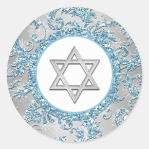 Damastast bat mitzvah klistermärke 9 för