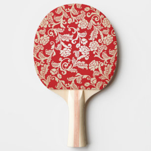 Damastast blom- bakgrundsmönster pingisracket