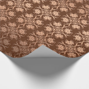 damastast blom- guld- seamless mönster presentpapper