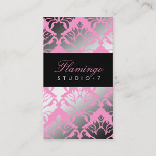 Damastast Flamingo för Shimmer 311 Visitkort