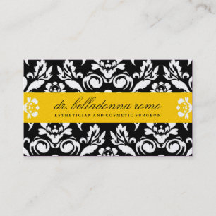 damastast guld- gult 311-Belladonna Visitkort