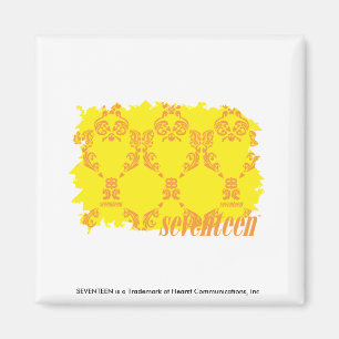 Damastast Gult-Orange 2 Magnet