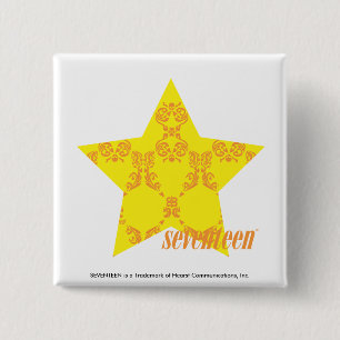 Damastast Gult-Orange 3 Knapp