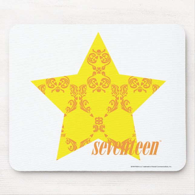 Damastast Gult-Orange 3 Musmatta (Framsidan)