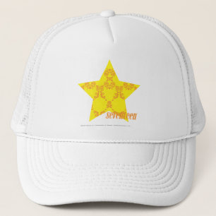 Damastast Gult-Orange 3 Truckerkeps
