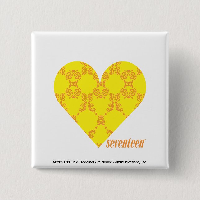 Damastast Gult-Orange 4 Knapp (Framsida)