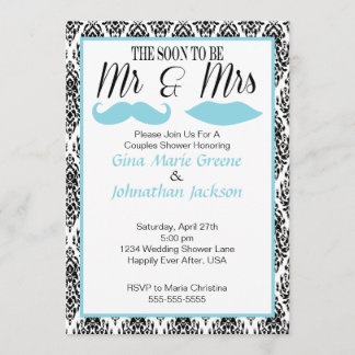 Damastast herrskapduschinbjudan (1) inbjudningar