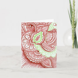 Damastast indisk Mandala för traditionella Helgkort