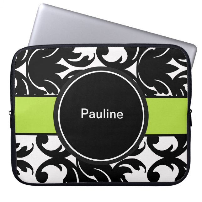 Damastast laptop sleeveMonogram Sleeve (Framsidan)