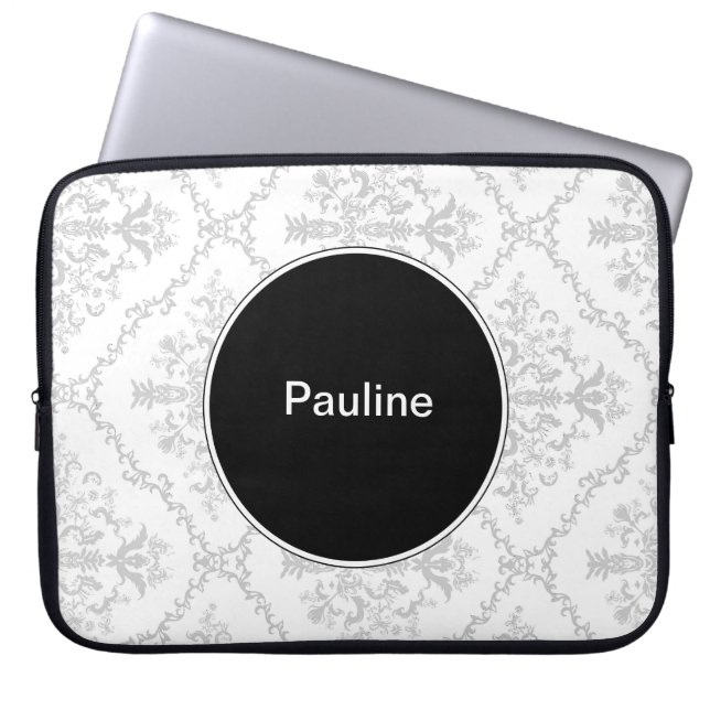 Damastast laptop sleeveMonogram Sleeve (Framsidan)