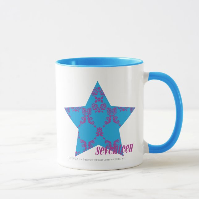 Damastast Lila-Aqua 2 Mugg (Höger)