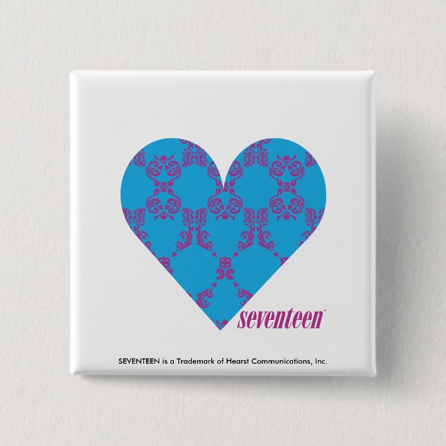 Damastast Lila-Aqua 3 Knapp (Framsida)