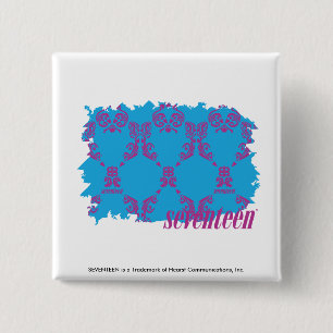 Damastast Lila-Aqua 4 Knapp