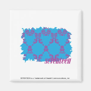 Damastast Lila-Aqua 4 Magnet