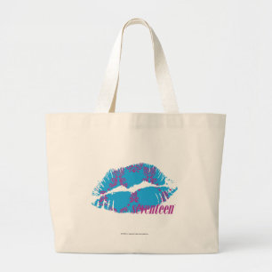 Damastast Lila-Aqua Jumbo Tygkasse