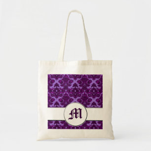 Damastast lilor för klassiker (monogramen) tygkasse