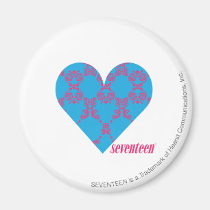 Damastast Magenta-Aqua 3 Magnet