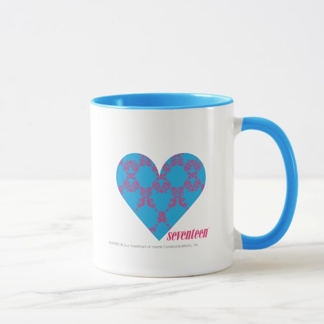 Damastast Magenta-Aqua 3 Mugg (Höger)
