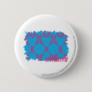 Damastast Magenta-Aqua 4 Knapp