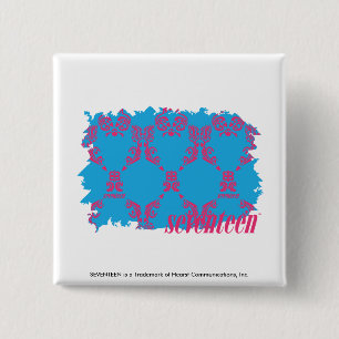 Damastast Magenta-Aqua 4 Knapp