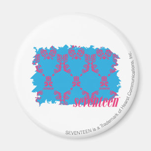 Damastast Magenta-Aqua 4 Magnet