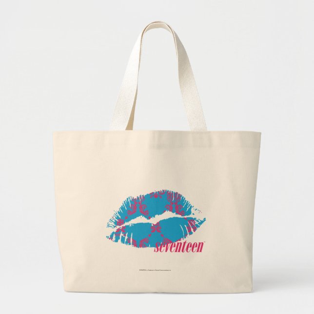 Damastast Magenta-Aqua Jumbo Tygkasse (Framsidan)