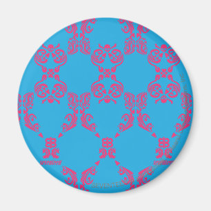 Damastast Magenta-Aqua Magnet