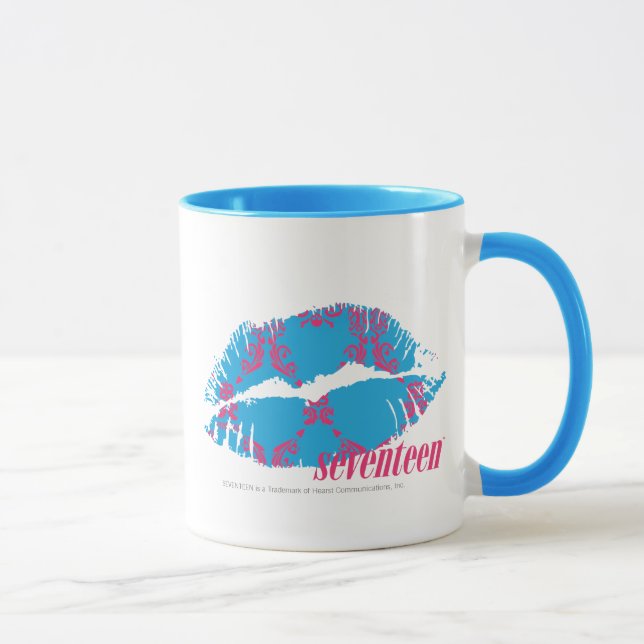 Damastast Magenta-Aqua Mugg (Höger)
