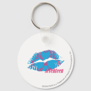 Damastast Magenta-Aqua Nyckelring