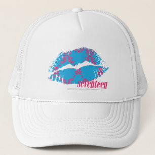 Damastast Magenta-Aqua Truckerkeps