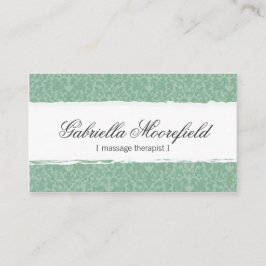 Damastast massageterapi för Mint Visitkort