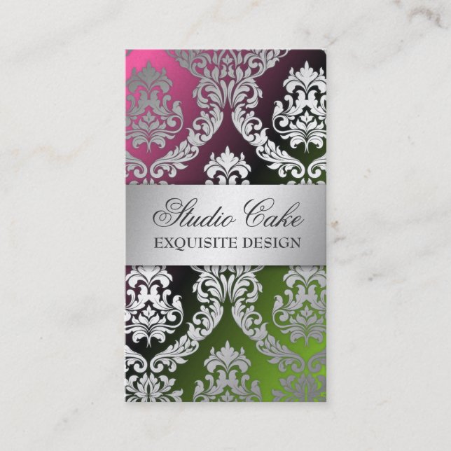 Damastast metallisk klubbaLiquorice för 311 Visitkort (Framsida)