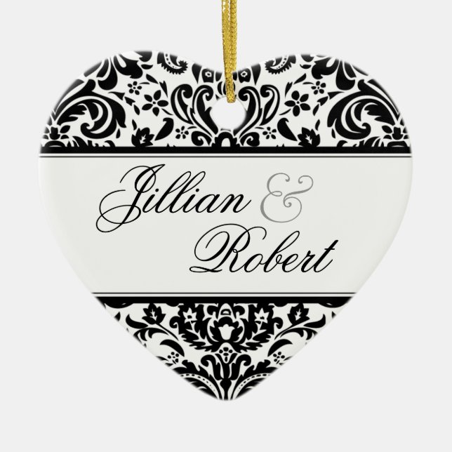 Damastast minnessakprydnad julgransprydnad keramik (Framsidan)