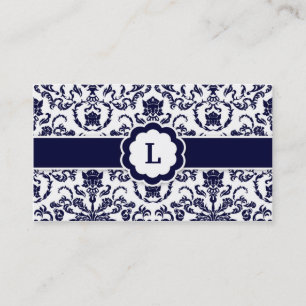 Damastast Monogrammarin för 311 Lauren Visitkort