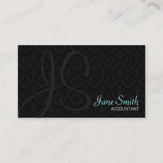Damastast Monogramvisitkortar Visitkort