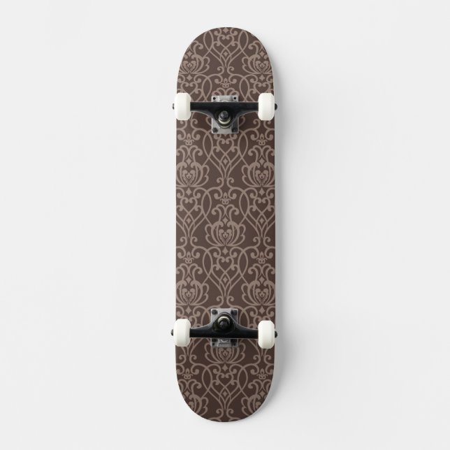 Damastast mönster 6 skateboard bräda 19,5 cm (Framsida)