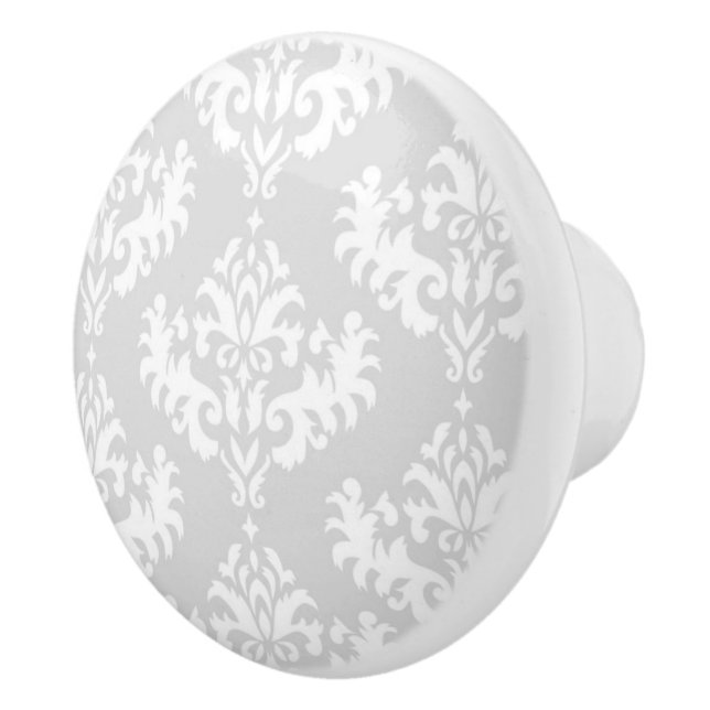 Damastast mönster för silvergrå färg knopp (Höger)