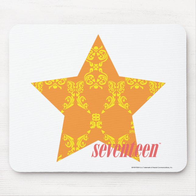 Damastast Orange-Gult 3 Musmatta (Framsidan)