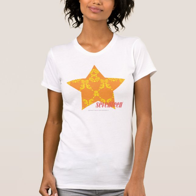 Damastast Orange-Gult 3 Tee (Framsida)