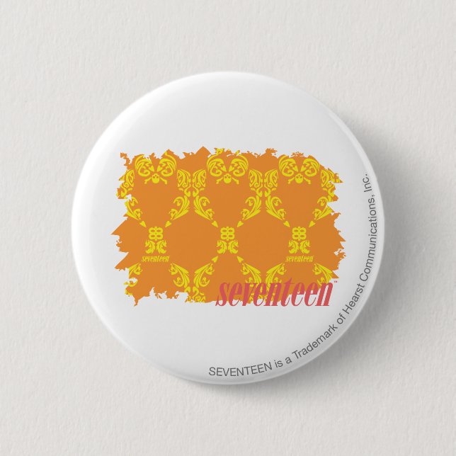 Damastast Orange-Gult 4 Knapp (Framsida)
