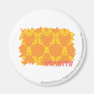Damastast Orange-Gult 4 Magnet