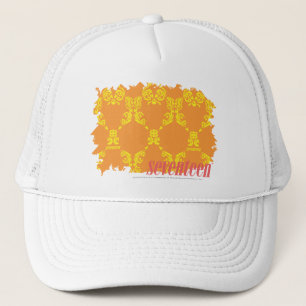 Damastast Orange-Gult 4 Truckerkeps