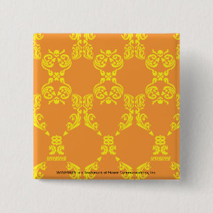Damastast Orange-Gult Knapp