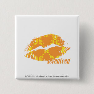 Damastast Orange-Gult Knapp