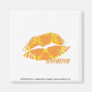 Damastast Orange-Gult Magnet