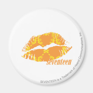 Damastast Orange-Gult Magnet
