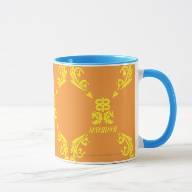 Damastast Orange-Gult Mugg (Höger)