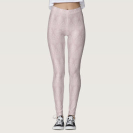 Damastast rosarodnad leggings