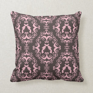 Damastast rosor svärtar chic westerna pistoler f kudde