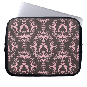 Damastast rosor svärtar chic westerna pistoler för laptop sleeve